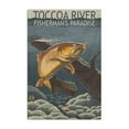 thumbnail image 1 of Toccoa River, Trout Under Water Birch Wood Wall Sign (6x9 Rustic Home Decor, Ready to Hang Art), 1 of 3