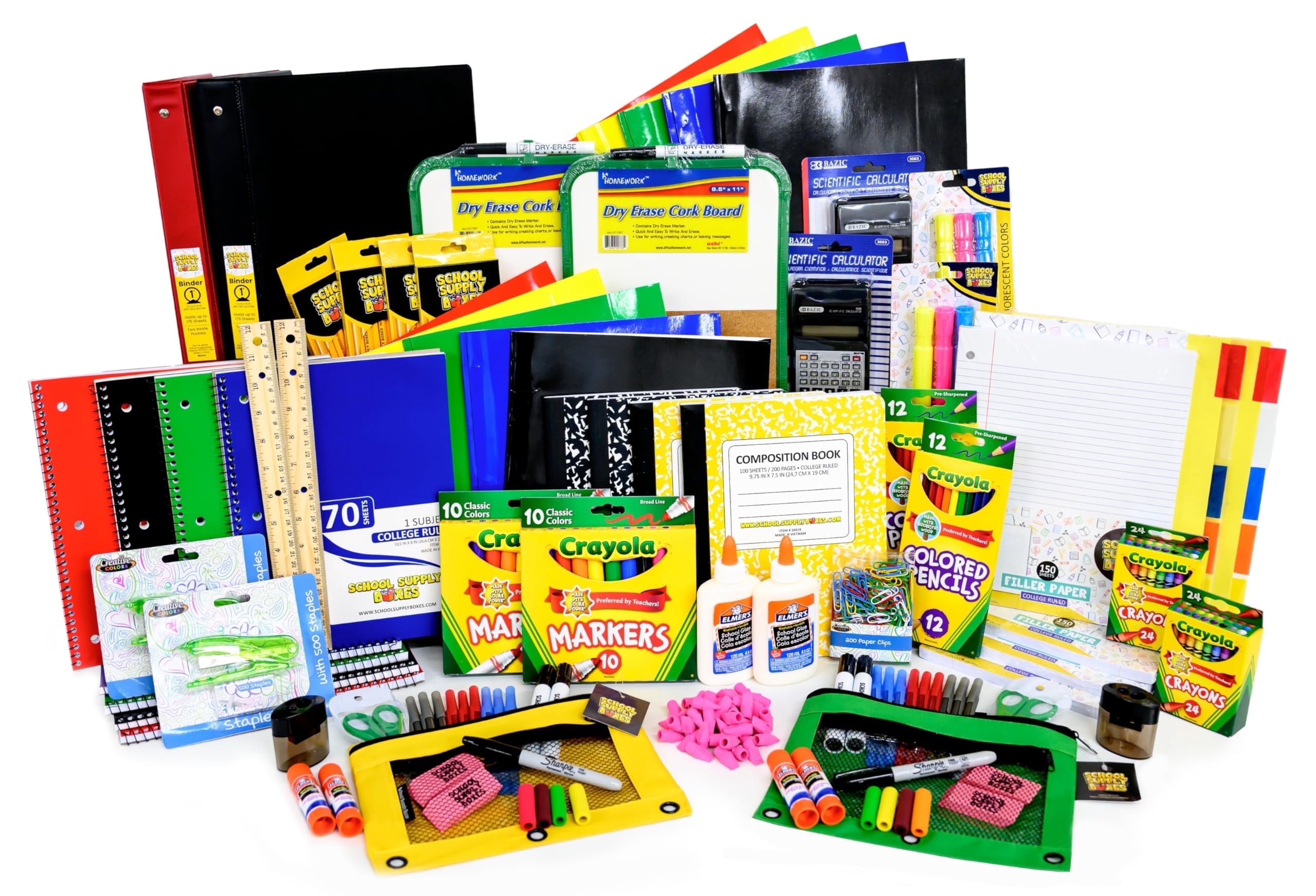 Mega Back to School Bundle | 1 Box - 474 Pieces per Box | School Supply Boxes - Back to School Essentials, Perfect for Multiple Children Household