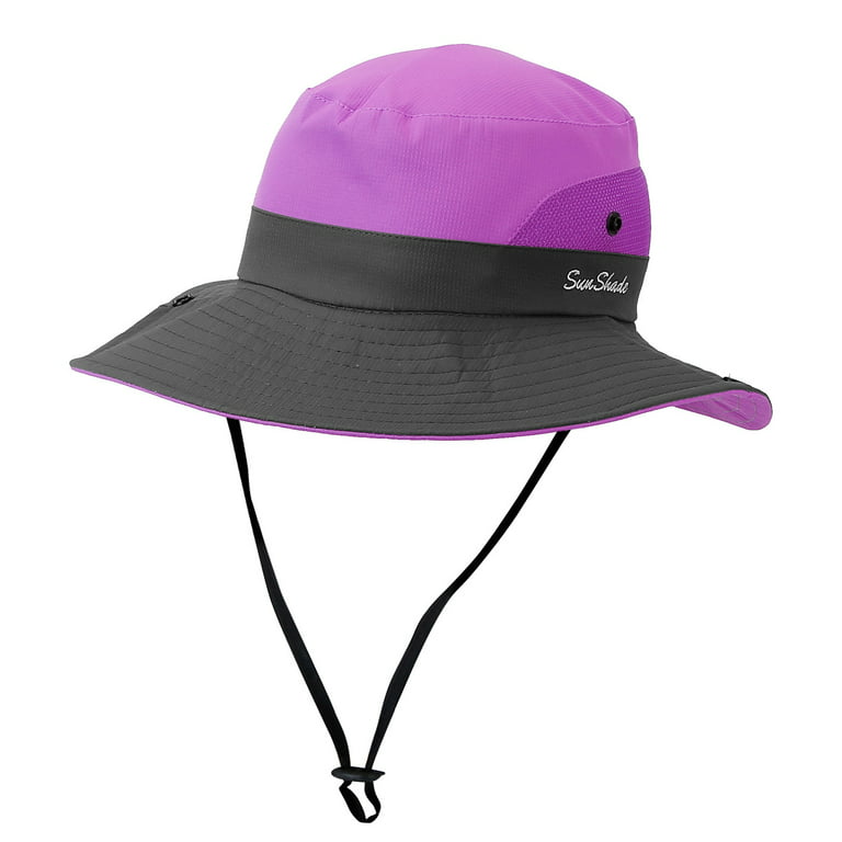 Women Summer Bucket Hat Packable Ponytail Wide Brim Sun UV Protection  Travel Cap