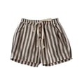 thumbnail image 2 of ITSAME Toddler Boys Girls Cotton Shorts Striped Print Drawstring Summer Loose Casual Shorts Khaki Size 1-2, 2 of 5