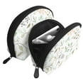 thumbnail image 3 of YFYANG 2 Piece Women's Portable Makeup Bags, Watercolor Plant Leaves Clutch Travel Toilet Bags Cosmetic Organizer, 3 of 7