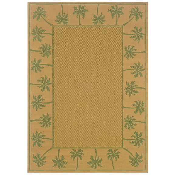 Oriental Weavers Lanai 2'5" x 4'5" Machine Woven Rug in Beige