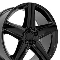 OE Wheels JP06 20 Inch Rim Fits Grand Cherokee Style 5x127 20x9 Gloss Black - Hollander 9082 (1)
