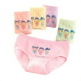 thumbnail image 4 of LYMAYTER 2-12 Years Girls Soft Underwear for Kids Cartoon Print Panties Boxer Jock Toddler Four Seasons Briefs Boxer 5 Pcs, 4 of 10
