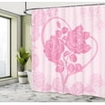 thumbnail image 4 of Ambesonne Vintage Valentine Shower Curtain, Roses in Heart, 69"Wx70"L, Pink Pale Pink, 4 of 4