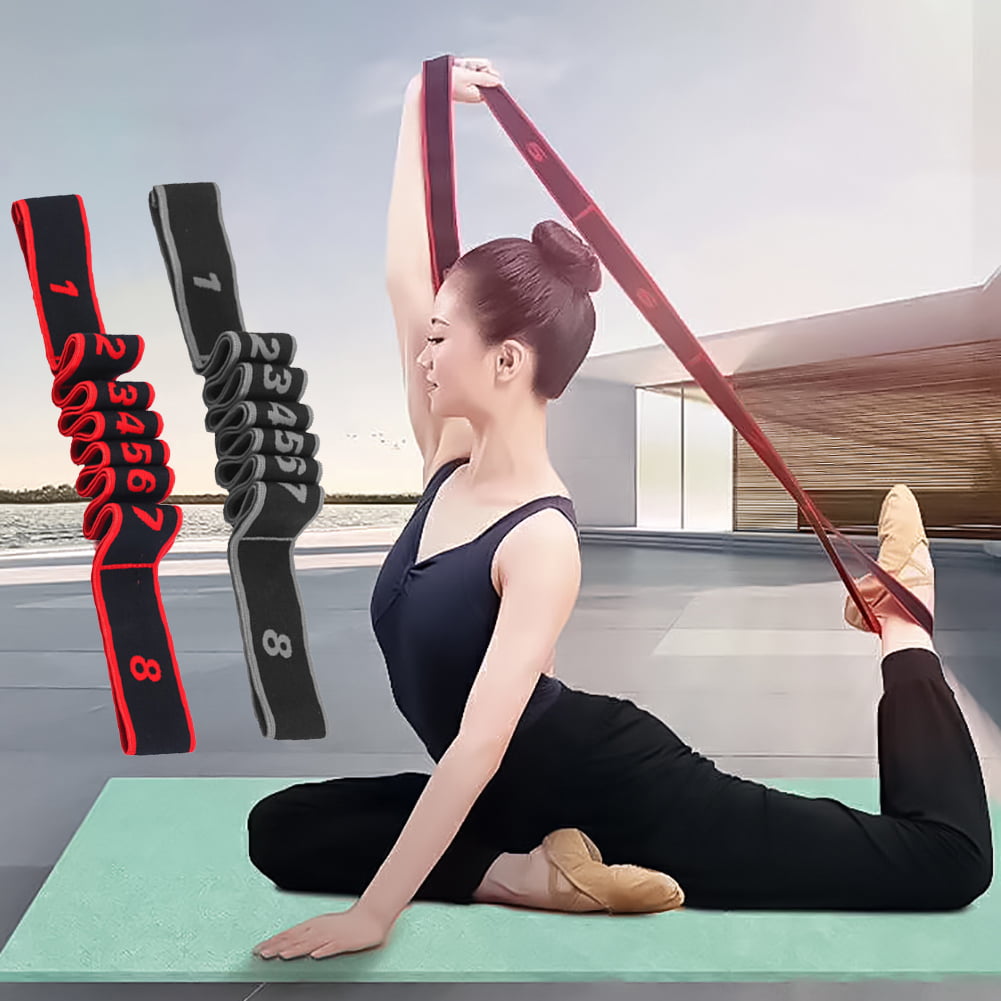 Elastic Yoga Stretch Belt Fashion Unisex Pilates Strap Elastic Fitness Equipment 