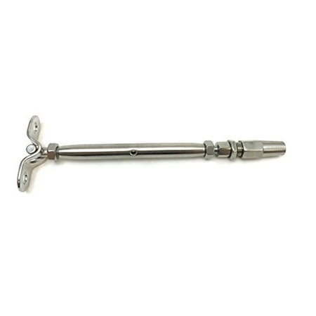 

Panorama Swageless Wall Toggle Turnbuckle Tensioner Stainless Steel Marine Grade T316 for 1/8 Cable (Lot of 10)
