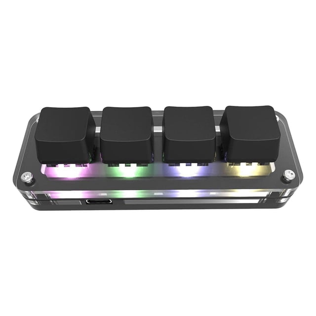 4 teclas Copiar Pegar Teclas programables Mecánicas RGB Teclas Hotswap Reemplazo portátil para programación de dibujo de juegos Baoblaze Teclado de macros