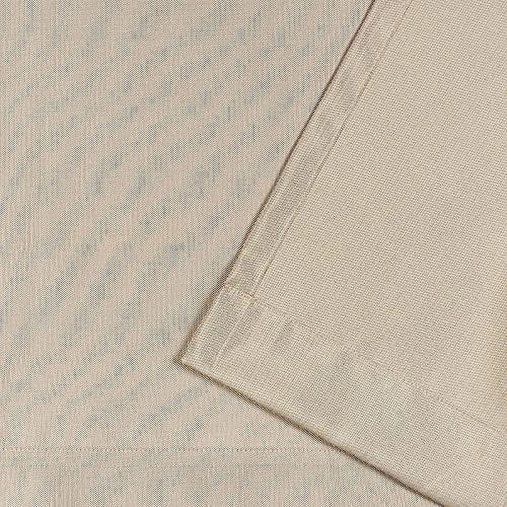 Exclusive Home Curtains Biscayne Indoor/Outdoor Two Tone Textured Grommet Top Curtain Panel Pair, 54x63, Sand