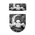 thumbnail image 5 of HELLHERO Gentle Ghost in Moonlit Village Toilet Lid Covers Set Soft Toilet Top Cover & Set of 2 Stretch Universal, 5 of 8