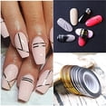 thumbnail image 4 of 10pcs Silver+10pcs Gold Striping Tape Line Nail Art Stickers DIY Design Decals Self Adhesive 3D Tips Manicure Tools Rolls, 4 of 4