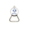thumbnail image 1 of Ouvre-bouteille en Métal Motif Football Bleu en Acier Inoxydable, 1 of 3