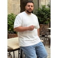 thumbnail image 4 of DARING DIVA Men's Big Tall Mesh Breathable Crew Neck Short Sleeve T-Shirts XL White, 4 of 7
