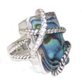 thumbnail image 1 of Abalone &amp; Crystal Cable Ring, 1 of 1