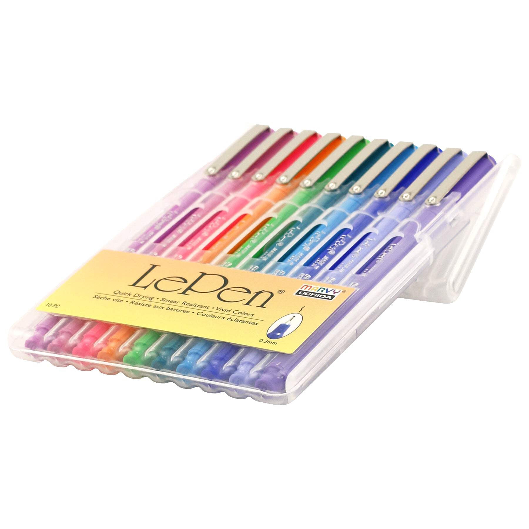 Marvy Uchida Lepen Set: 0.3mm, 10 Bright Colors