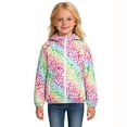 thumbnail image 3 of Kiijoy Girls Lightweight Hooded Rain Jacket Zip Up Leopard Windbreaker Coat, 5-6 Years, 3 of 6