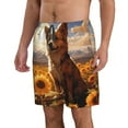 thumbnail image 2 of Logiee Vintage Cute Corgi Sunflower Print Mens Swim Trunks Quick Dry Board Shorts,Breathable Hawaii Beach Shorts Swimwear Bathing Suits-Large, 2 of 6