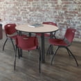 thumbnail image 2 of Regency M Burgundy Stack Chairs 4-Pack – Durable Plastic Stackable Chairs with Metal Frame, Lightweight & Easy-Clean Seating for Offices, Cafeterias & Breakrooms, 2 of 2