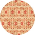 thumbnail image 1 of Ahgly Company Indoor Round Patterned Orange Red Orange Area Rugs, 5' Round, 1 of 6