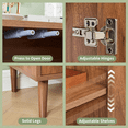 thumbnail image 6 of LEFHDA 31.5" Fluted Sideboard Buffet Cabinet with 2 Doors & Adjustable Shelves, Mid-Century Modern Wood Storage Cabinet with Arched Profile for Dining Room, Kitchen, Living Room, Hallway Set of 2, 6 of 9