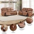 thumbnail image 3 of Bonzy Home Recliner Sofa Furniture Set, Manual Recliner Chair, Manual Loveseat and 3 Seat Recliner Sofa Couch Set for Living Room, 3 of 7