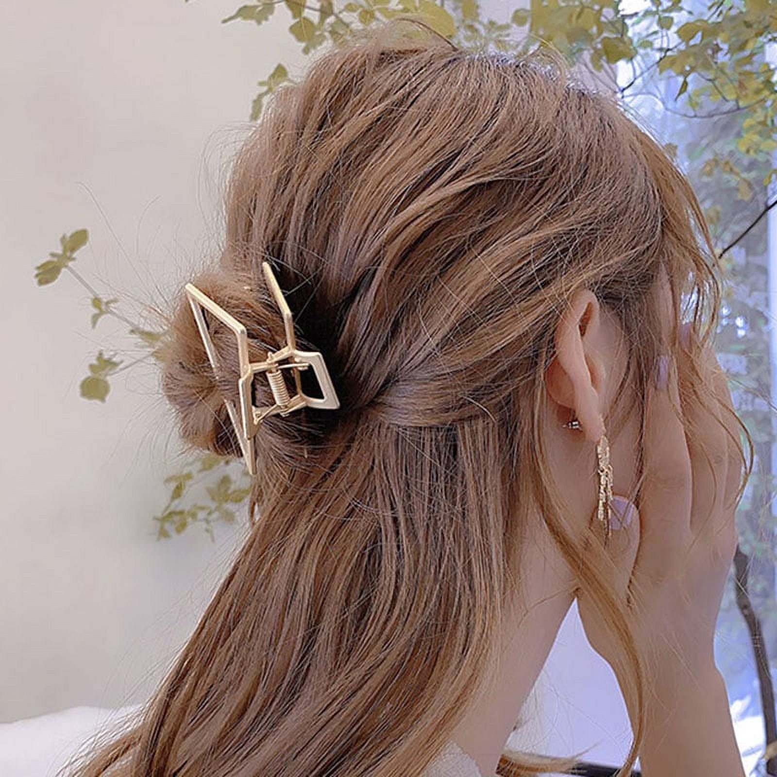 Hair Clips, Metal Hair Claw Clips, Hair Accessories for Women, Large Hair  Clip, 3 Inches Wide (Open Shape Claw Clip, Gold)