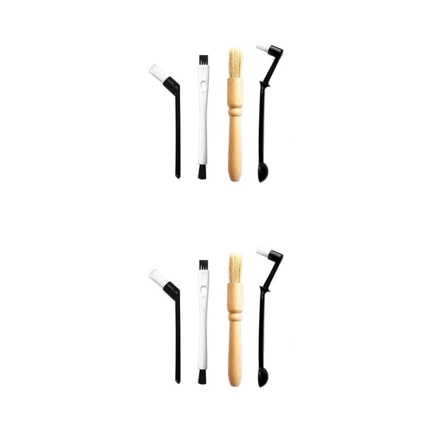 Moyic Juego de cepillos para máquina de café, cepillos para residuos de polvo con mango de plástico, herramientas de limpieza, accesorios, 4 piezas tipo 2 2piezas