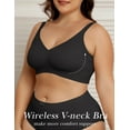 thumbnail image 5 of LWP Womens No Underwire Comfort Wirefree V Neck Bras Everyday Comfortable Seamless Bras for Women, 5 of 7