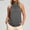 Dark Gray, variant on Womens Halter Top, Neck Tie Strap Solid Sleeveless Summer Blouse Blue S