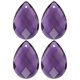 thumbnail image 1 of 4-Pack Prismas de Cuadrícula de Cristal, Prismas Colgantes de 38mm/1.5 Pulgadas para Hogar/Ventanas/Jardín/DIY[Violeta], 1 of 7