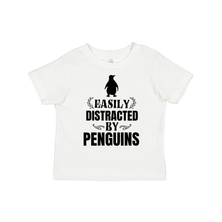 

Inktastic Easily Distracted by Penguins Gift Toddler Boy or Toddler Girl T-Shirt