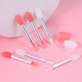 thumbnail image 3 of Ensemble de 10 Pcs de Pinceaux à Lèvres en Silicone, Petits Pinceaux de Maquillage, Pinceaux Applicateurs pour Rouges à Lèvres avec 2 Cache-Perte pour Soins des Lèvres et Maquillage, 3 of 7