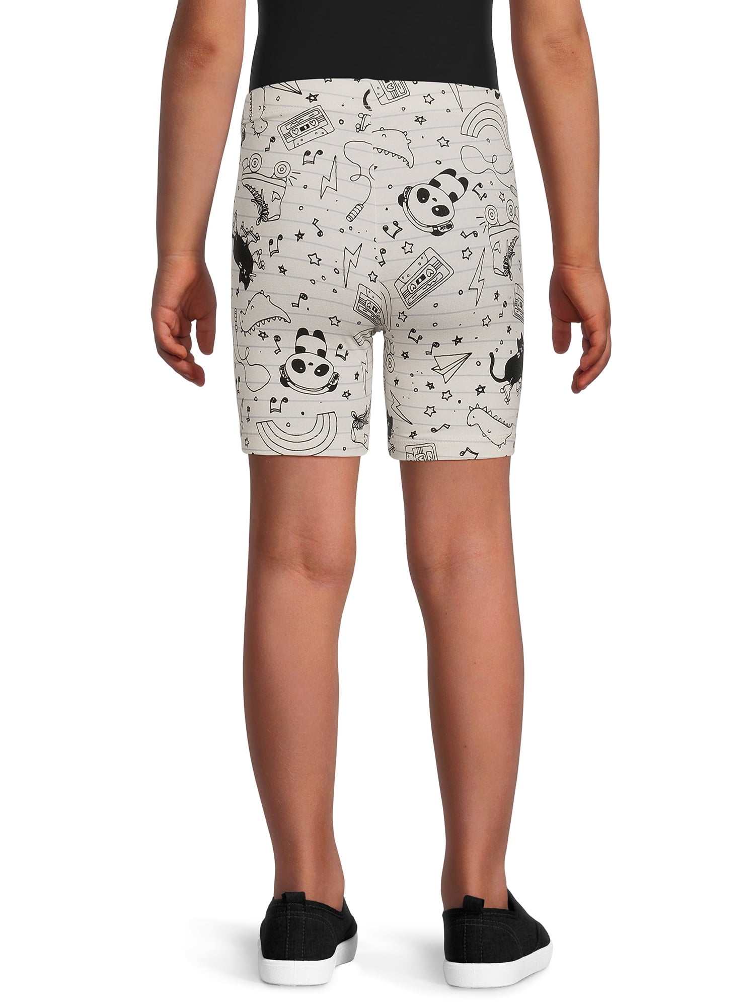 Wonder Nation Girls Bike Shorts, 6-Pack, Sizes 4-18 & Plus