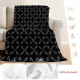 thumbnail image 5 of Black Morocco Blanket Soft Cozy Warm Throw Blanket for Couch, Plush Fuzzy Flannel Fleece Blankets for Sofa, Geometric Leaf Diamond Lattice Abstract Bed Blankets Lightweight Gifts for Women, 50"x60", 5 of 9