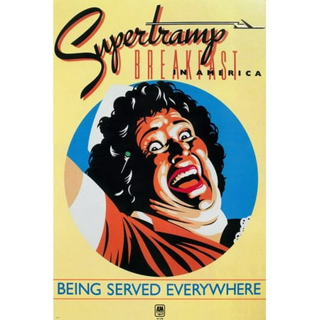 Supertramp Breakfast In America 1979 Promo Poster Rock Pop Rero