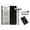 White Chrome, variant on Rockwell Razors T2 Adjustable Safety Razor for Men with 5 Razor Blades, Gunmetal Chrome
