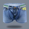thumbnail image 4 of Calzoncillos Tipo Bóxer con Estampado ezclilla para Hombre Trunks Pantalones Shorts Ropa Interior M-2XL - Azul, SG Yinane Calzoncillos tipo bóxer para hombre, 4 of 8