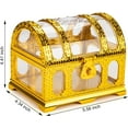 thumbnail image 3 of ABCISI Treasure Chest, Decorative Transparent Golden Pirate Chest with Lock and Key, ​Teacher's Favorite Treasures Collection Storage Box, Treasure Chest Toys for Classroom, 3 of 15