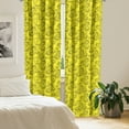 thumbnail image 2 of Ambesonne Botanical Curtains, Modernistic Outline Roses, Pair of 28"x84", Yellow and Charcoal Grey, 2 of 5