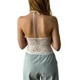 thumbnail image 2 of Coduop Women's Sleeveless Mesh See-through Floral Lace Halterneck Backless Tank Top Blouse, 2 of 2