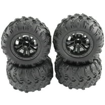 Almencla 4x RC Rubber Tyre Rally Tyres Wheel Tires Set Replacements for 1/12 1/14 1/16 Scy16101 Scy16102 Vehicles RC Car DIY Accessory