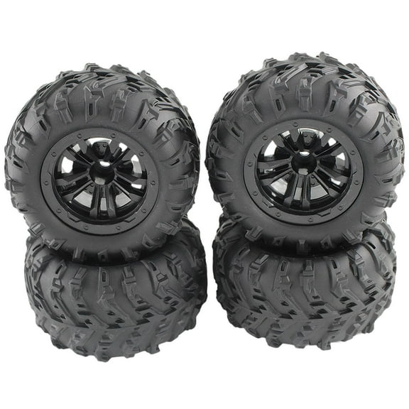 Almencla 4x RC Rubber Tyre Rally Tyres Wheel Tires Set Replacements for 1/12 1/14 1/16 Scy16101 Scy16102 Vehicles RC Car DIY Accessory