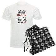 CafePress - Will Run For Bacon Men's Light Pajamas - Men's Light Loose Fit Cotton Pajama Set