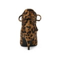 thumbnail image 2 of BLISSFUL STEP Women's Ankle Boots Pointed Toe Kitten Heel Faux Suede Dress Side Zipper Boots  Leopard 6.5, 2 of 8