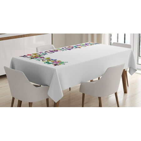 

Letter L Tablecloth Butterfly L Letter Alphabet Animal Themed Vibrant Color Palette Image Font Design Rectangular Table Cover for Dining Room Kitchen 52 X 70 Inches Multicolor by Ambesonne