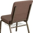 thumbnail image 4 of Flash Furniture HERCULES Series 18.5''W Church Chair in Brown Dot Fabric with Book Rack - Gold Vein Frame, 4 of 8