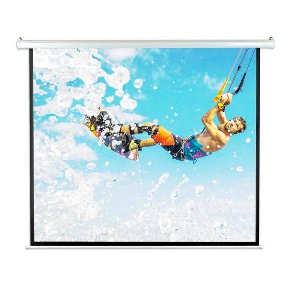 84" Motorized Projector Screen, Electronic Automatic Projection Display, Includes Remote Control