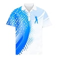 thumbnail image 4 of Blusa y camisa de manga corta con cuello vuelto para hombre, blusa informal con botones y estampado geométrico, blusa de manga corta con cuello vuelto para hombre, 4 of 5