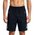 thumbnail image 2 of IROINNID Men's Ice Silk Quick Dry Athletic Shorts with Zippered Pockets Elastic Drawstring Waist Relaxed Straight Leg Summer Sports Fitness Gym Wear, 2 of 5