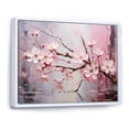 thumbnail image 2 of Designart "Cherry Tree Bloom in White and Pink I" Floral Framed Wall Art - Traditional Pink Cherry Hallway Framed Wall Art Decor, 2 of 6